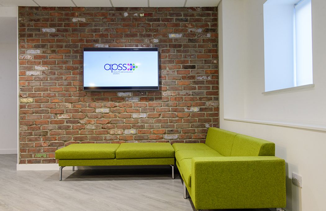 APSS Office Fit Out Brick Feature Wall