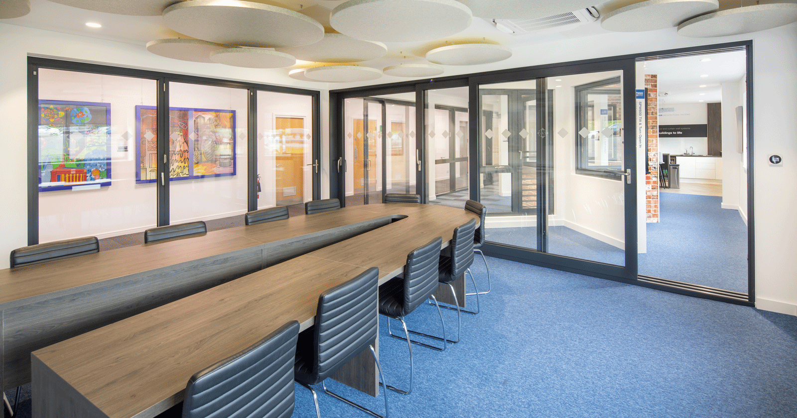SAS boardroom and feature ceiling