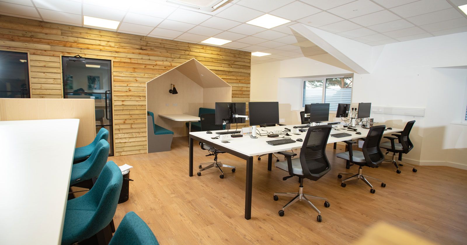 Wattbike Office Design with Bespoke Personal Meeting Rooms Designed and Installed by APSS Joinery