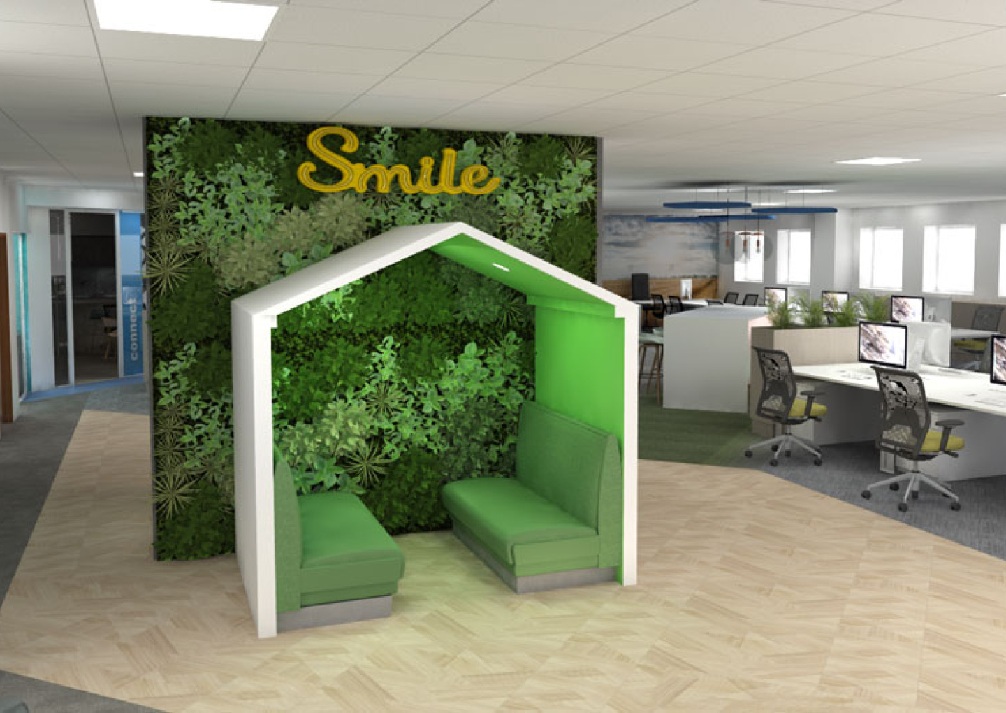 APSS Breakout Meeting Alternative Work Area Green Wall