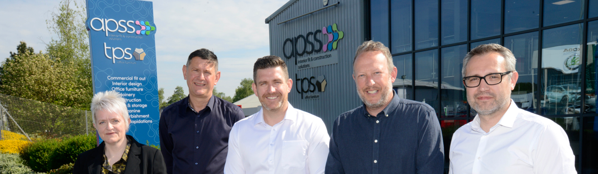 L-R: Hannah Stockdale, Finance Director, Laurence Barrass, Managing Director, Richard Mycroft, Operations Director, Stuart Marsland, Sales Director, Stuart Wall, Design Director