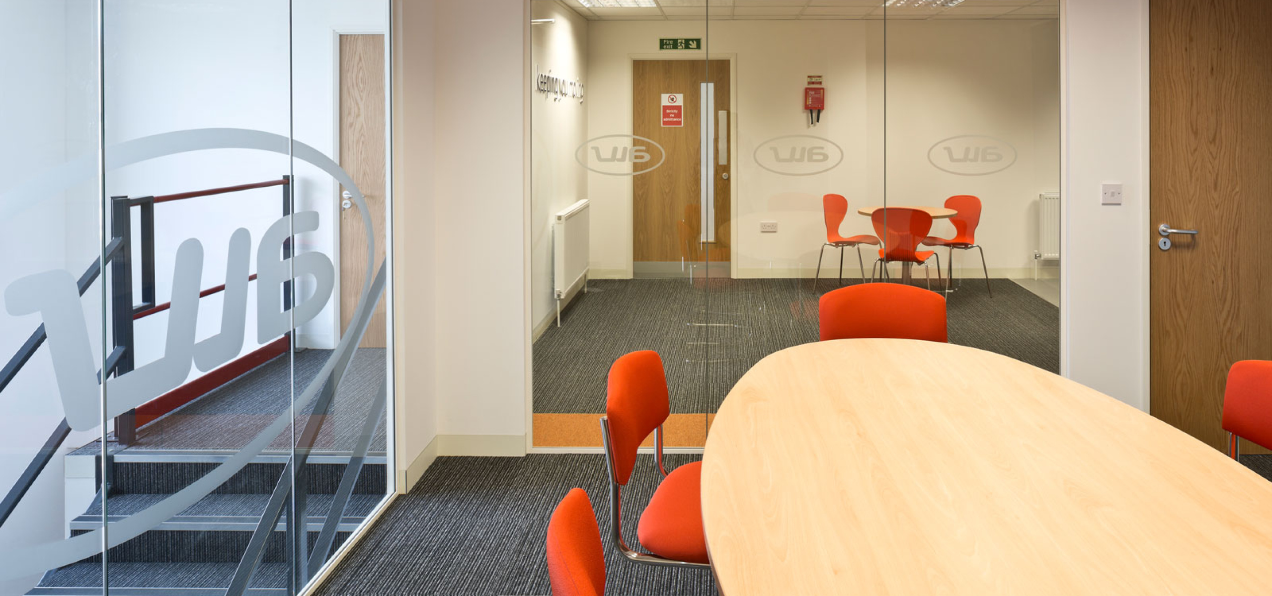 AW Repair Group Office Fit Out Meeting Rooms and Mezzanine installation with office furniture provided by APSS