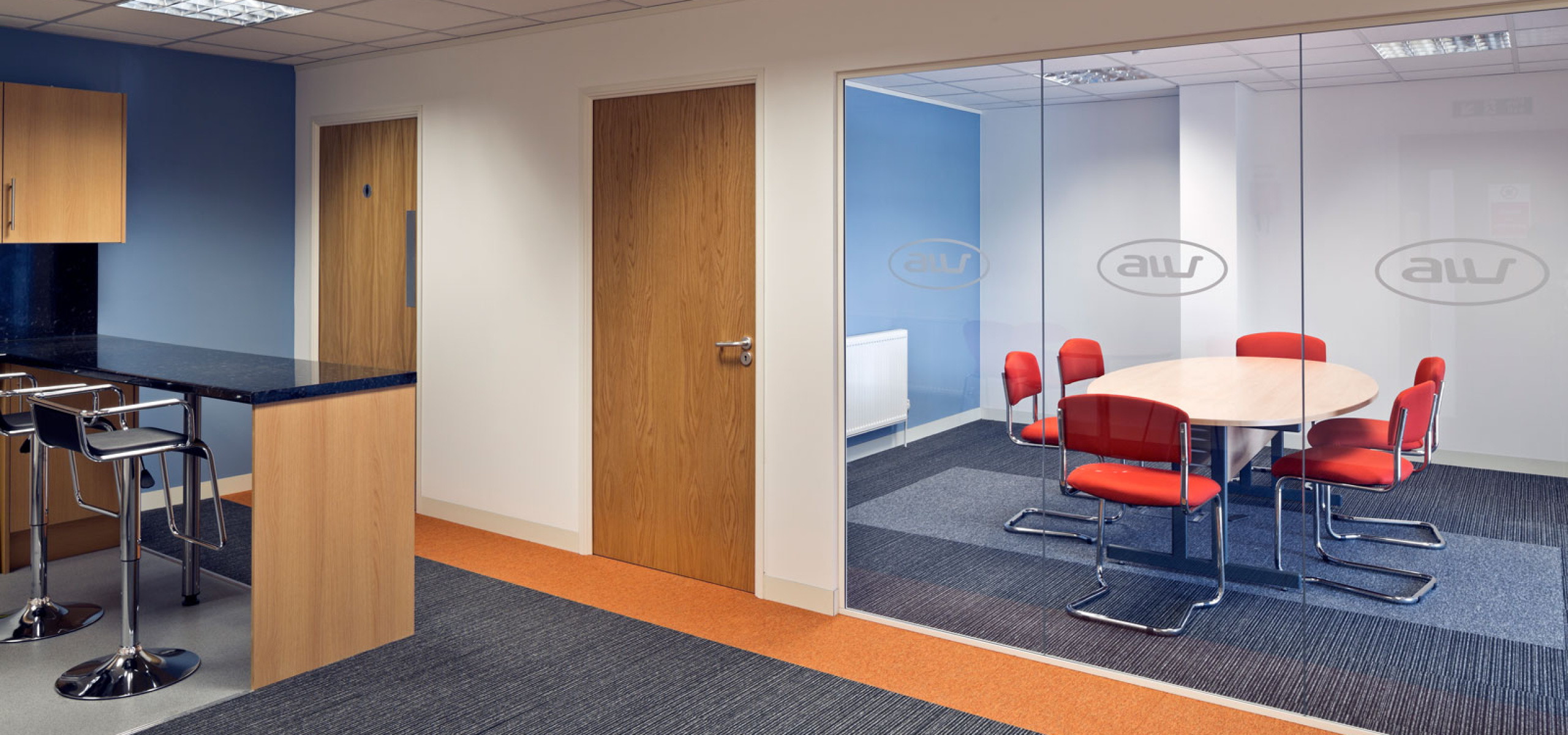 AW Repair Group Staff Kitchen and meeting room with office furniture provided by APSS