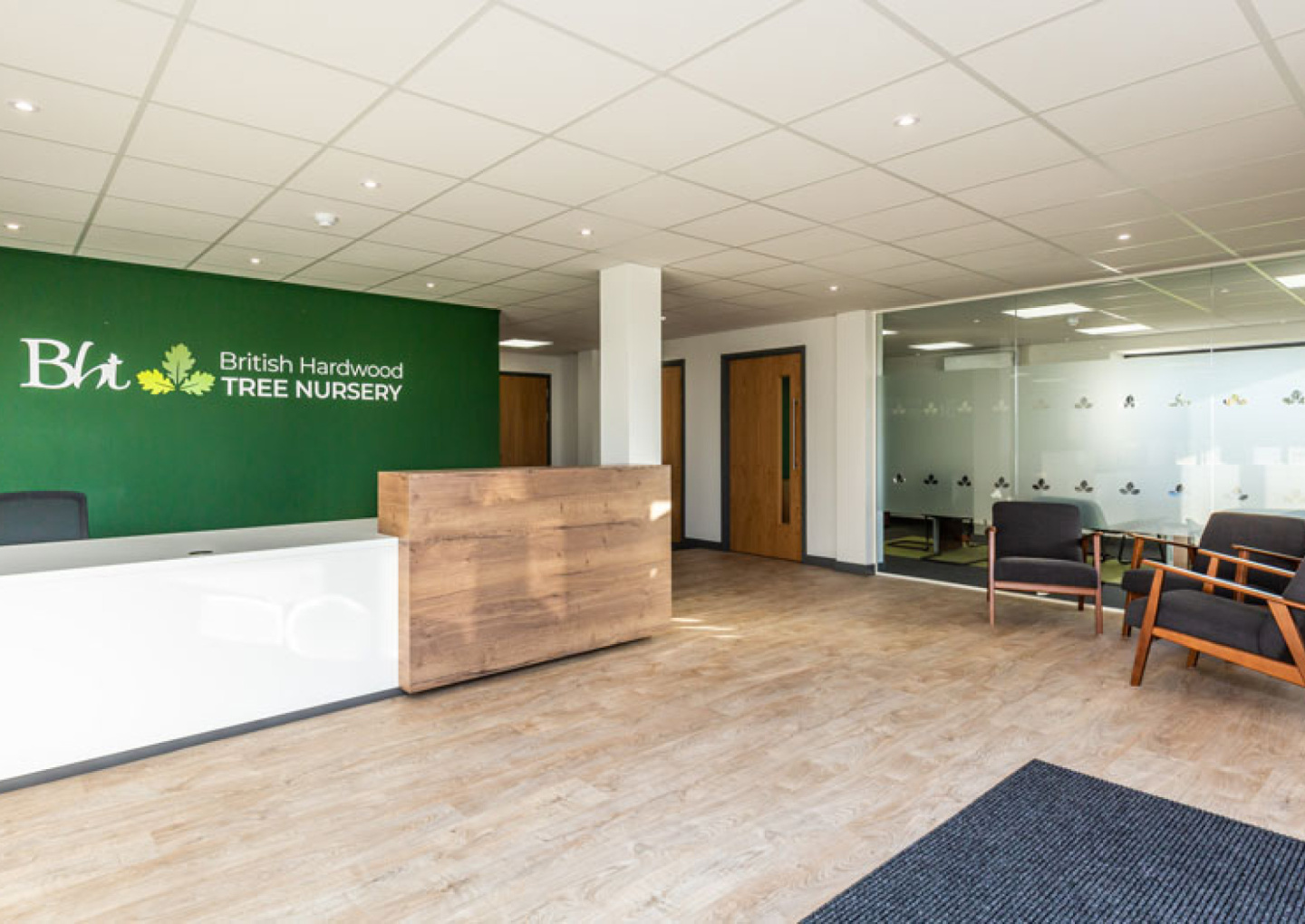 British-Hardwood-Tree-Nursery-Reception-and-visitor-Area-Office-Green-by-APSS