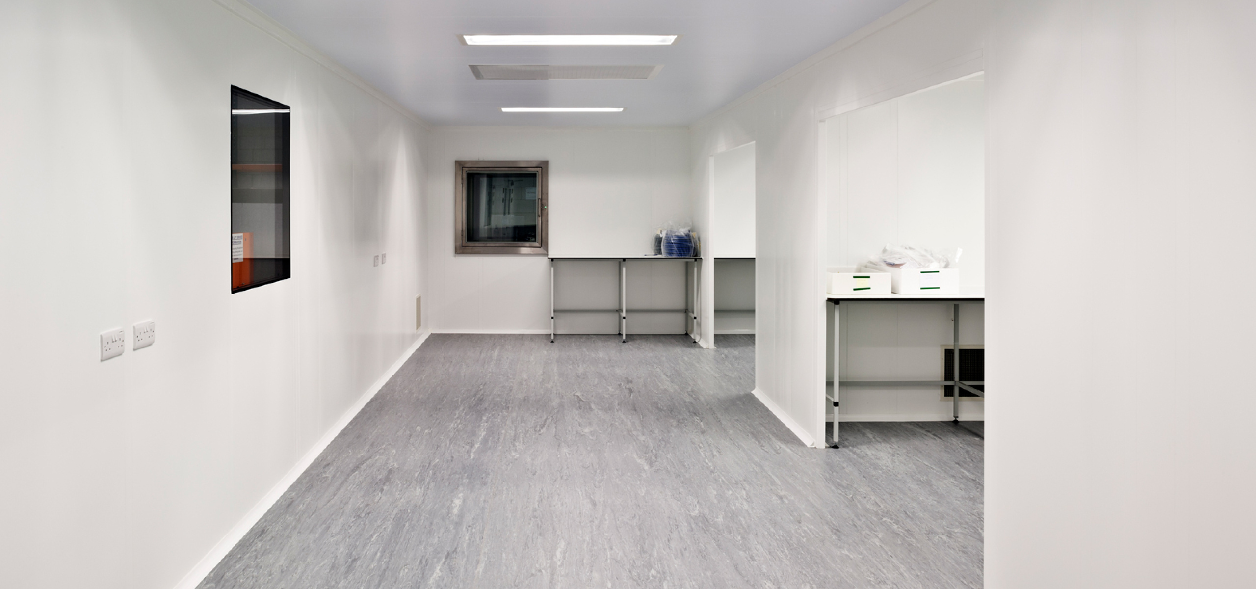 Chalice Medical Clean Room Internal desks and Steel Partitions by APSS