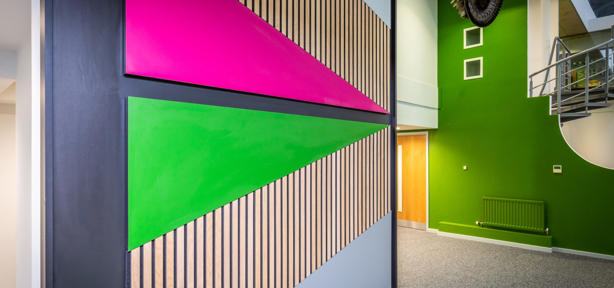 APSS Joinery Feature Wall at Loughborough University