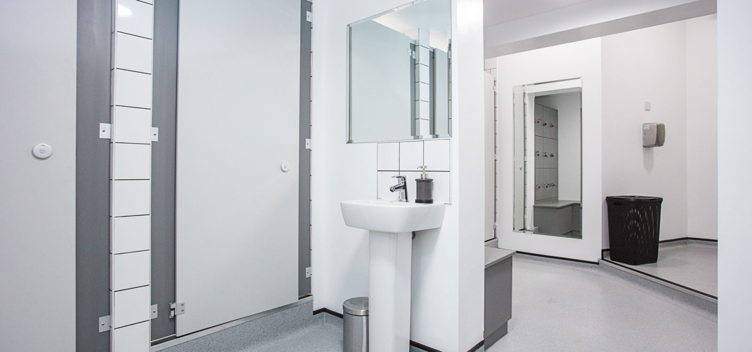 F45 Gym Changing Room Toilet Cubicles by APSS Joinery