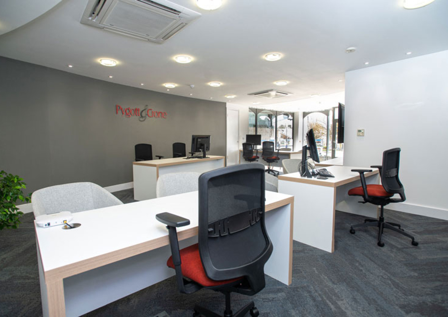 Pygott & Crone Spalding Office Refurbishment with Bespoke Joinery Desks and Office Furniture