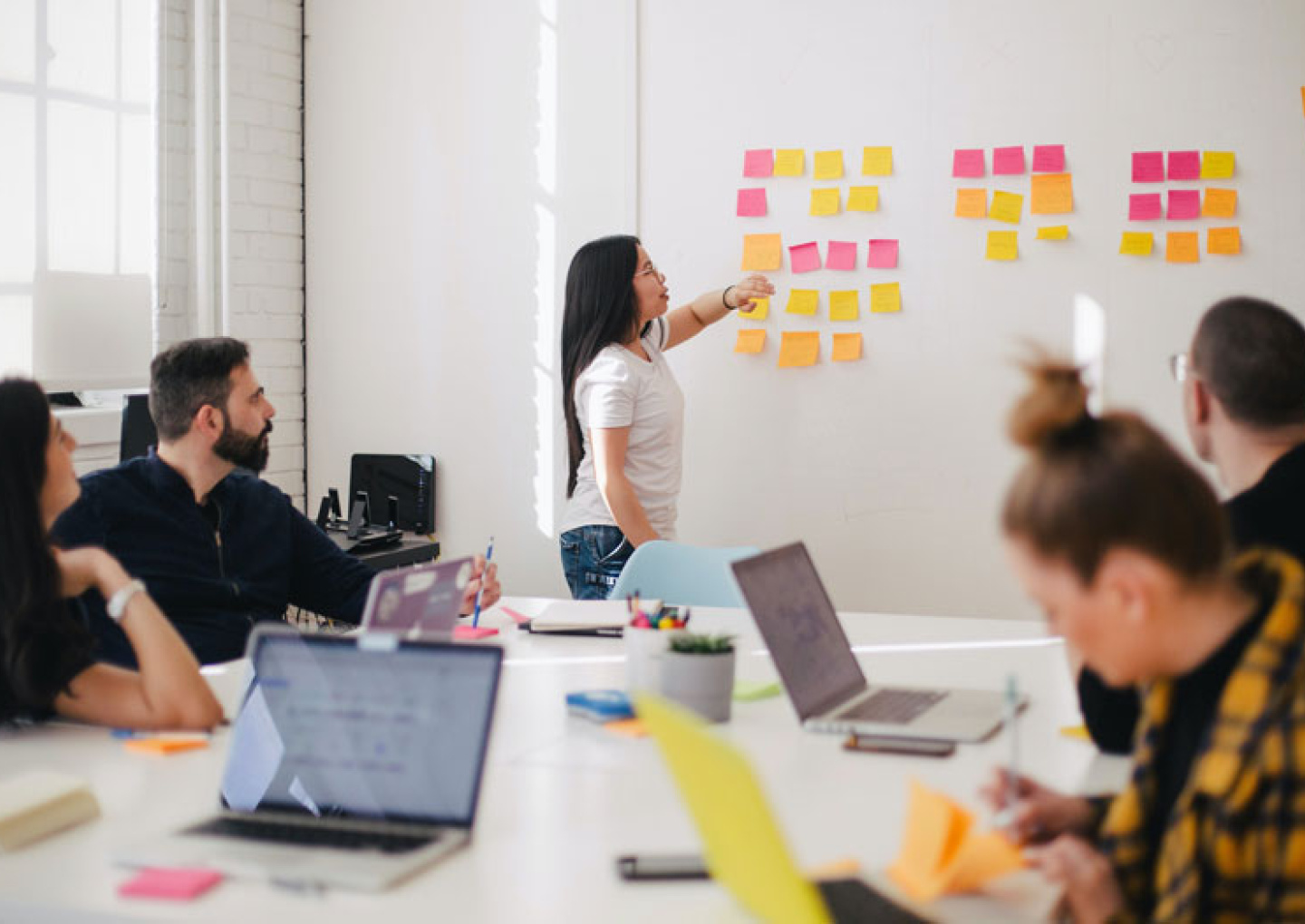 A collaboration meeting at work