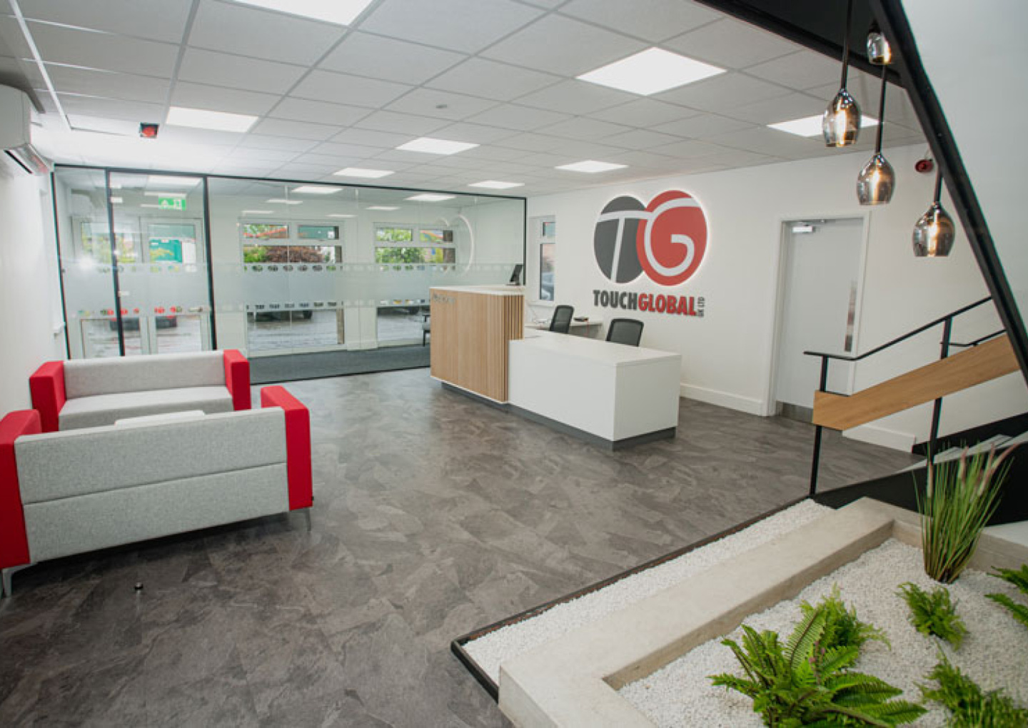 Touch-Global-Reception Refurbishment and Seating Area by APSS