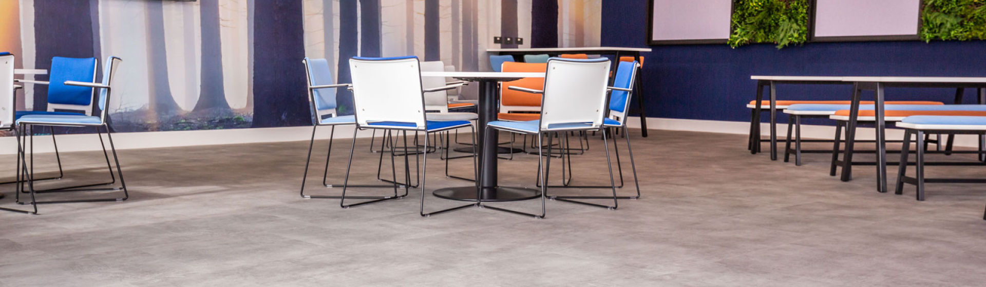 Various Flooring to seperate spaces at DiaSorin Design by APSS
