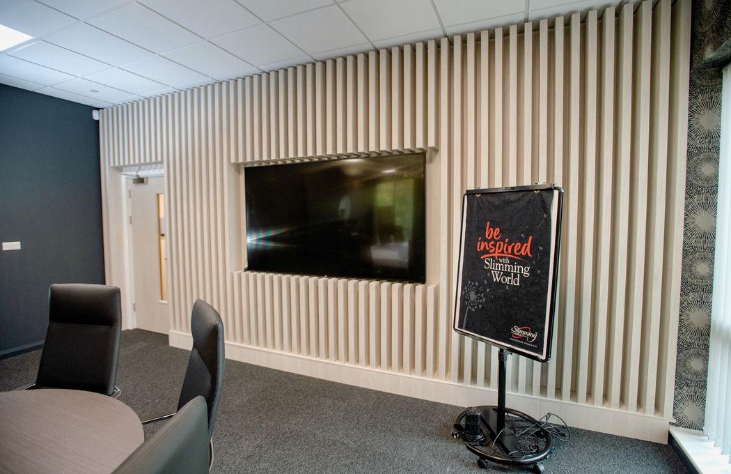 Slimming World Boardroom feature Joinery Wall By APSS