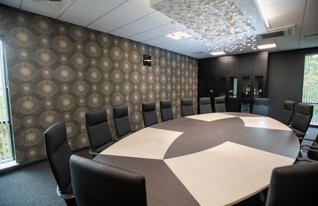 Slimming World Boardroom feature Joinery suspended ceiling By APSS